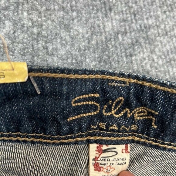 Silver Lola Flare Jeans Womens 24X33 Blue Stretch Original Curvy Fit Denim New - Picture 8 of 12